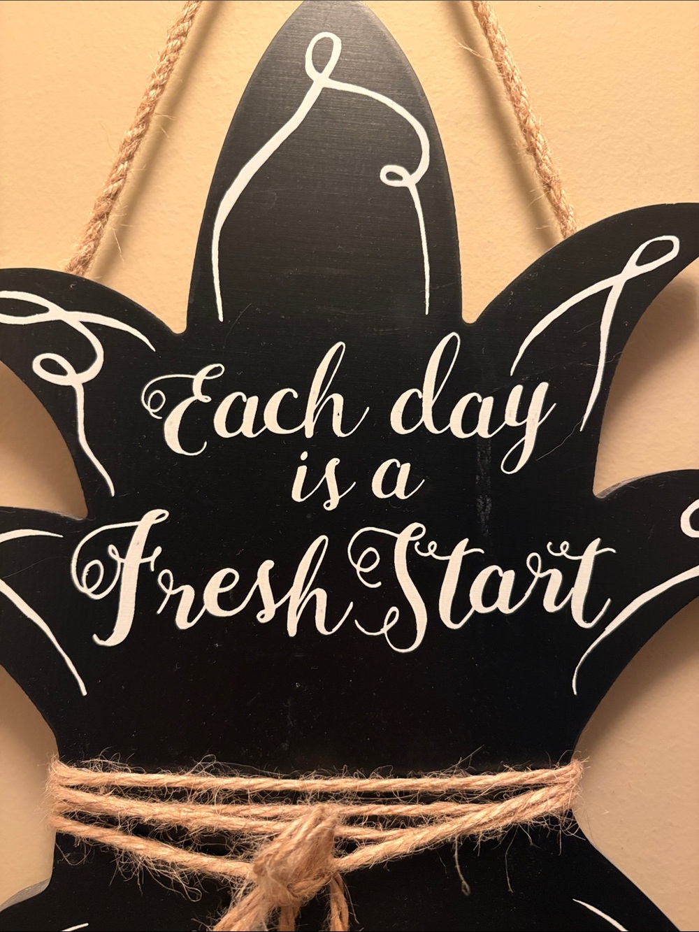 Pineapple Chalkboard Wall Hanging - Black with White Accents - Picture 2 of 2